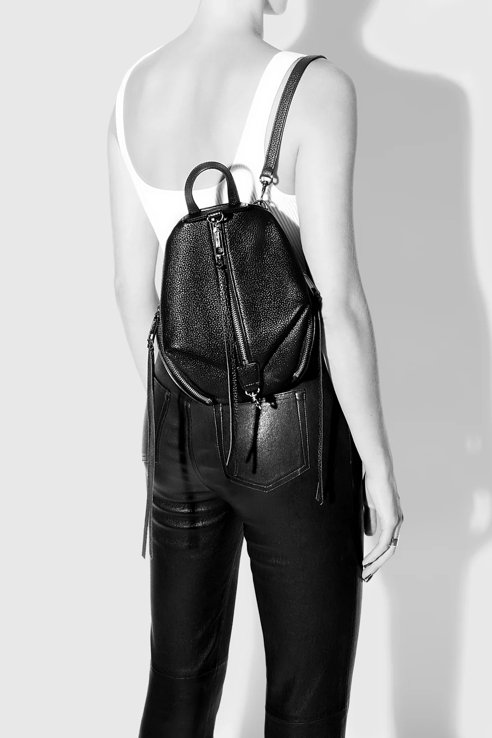 Convertible Mini Julian Backpack With Fringe - Image 5